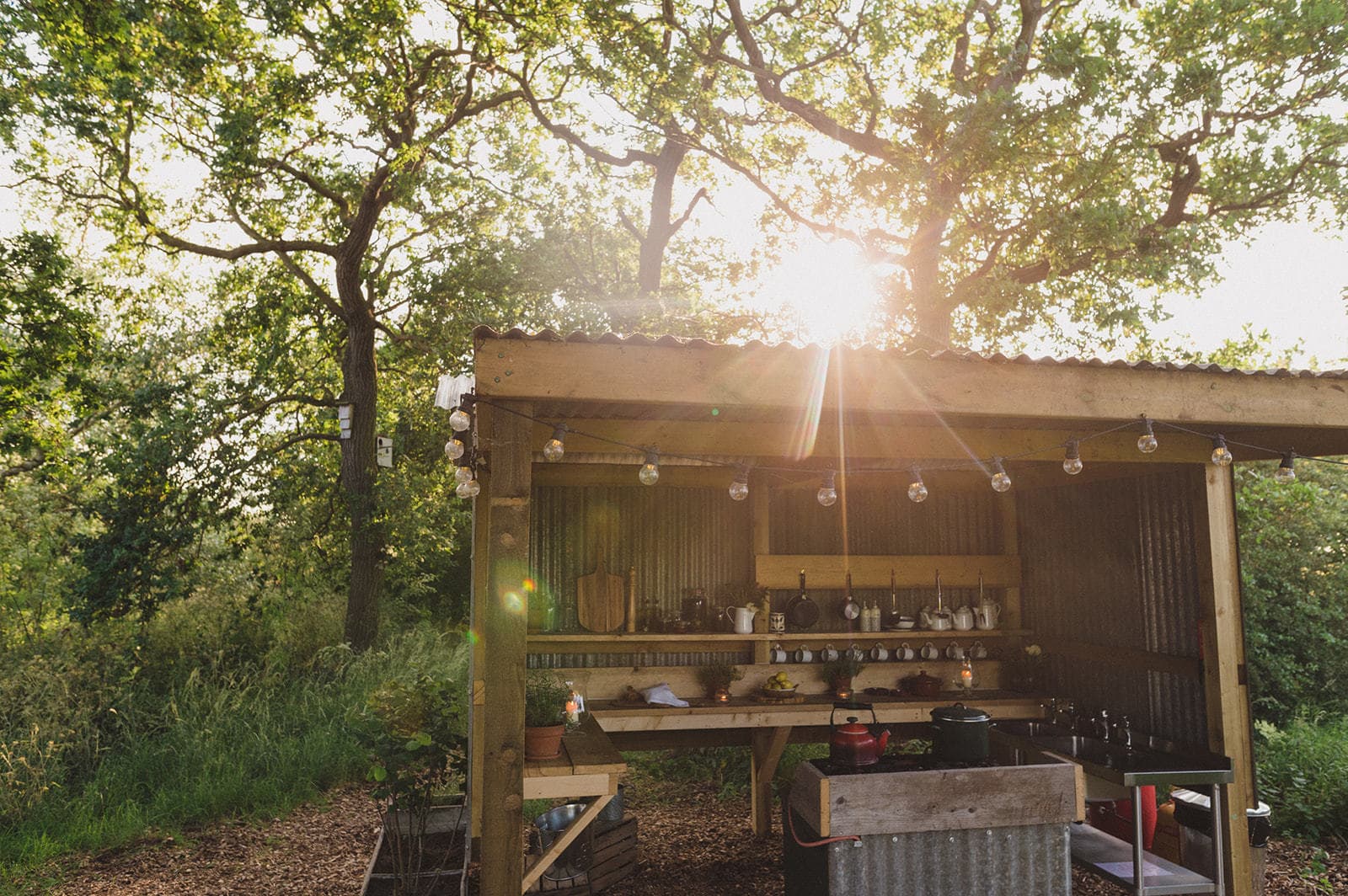 Elmley Bell Tents Camp Kitchen Glamping Kent