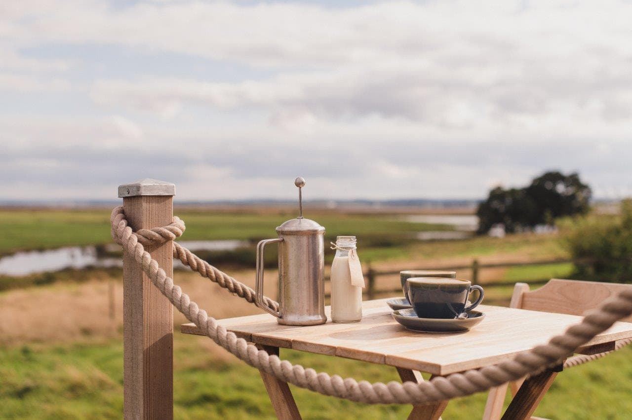 coffee with a view at Martha's Hut