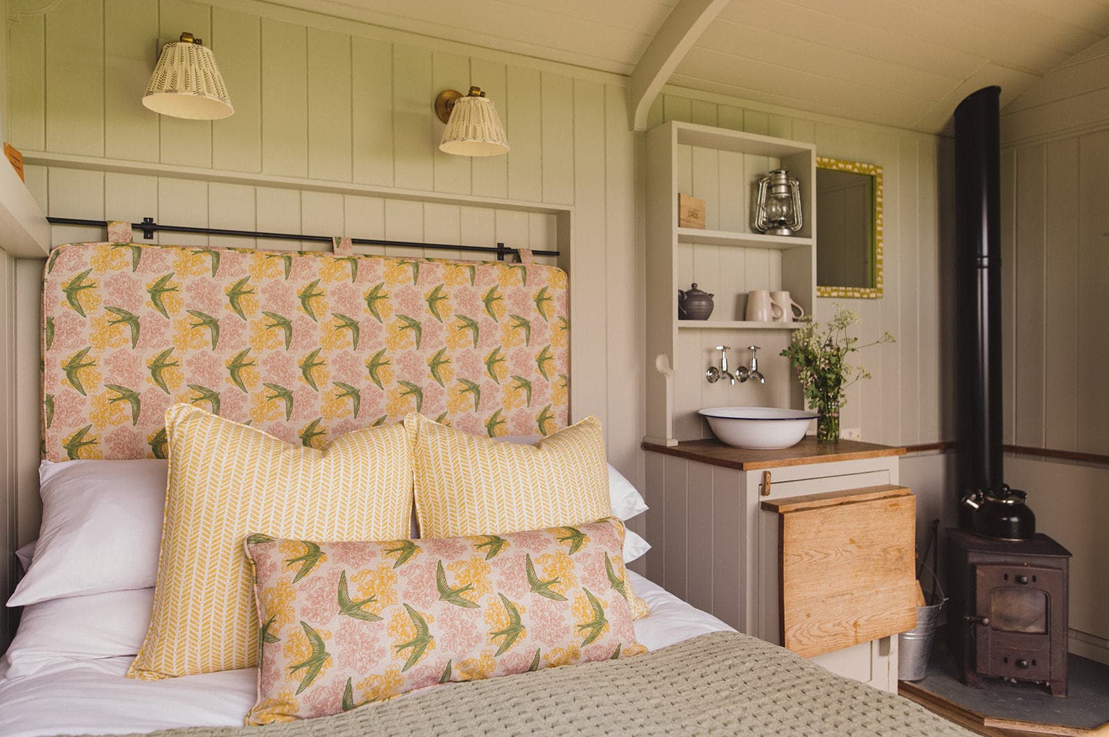 Little Owl Shepherd's Hut interior