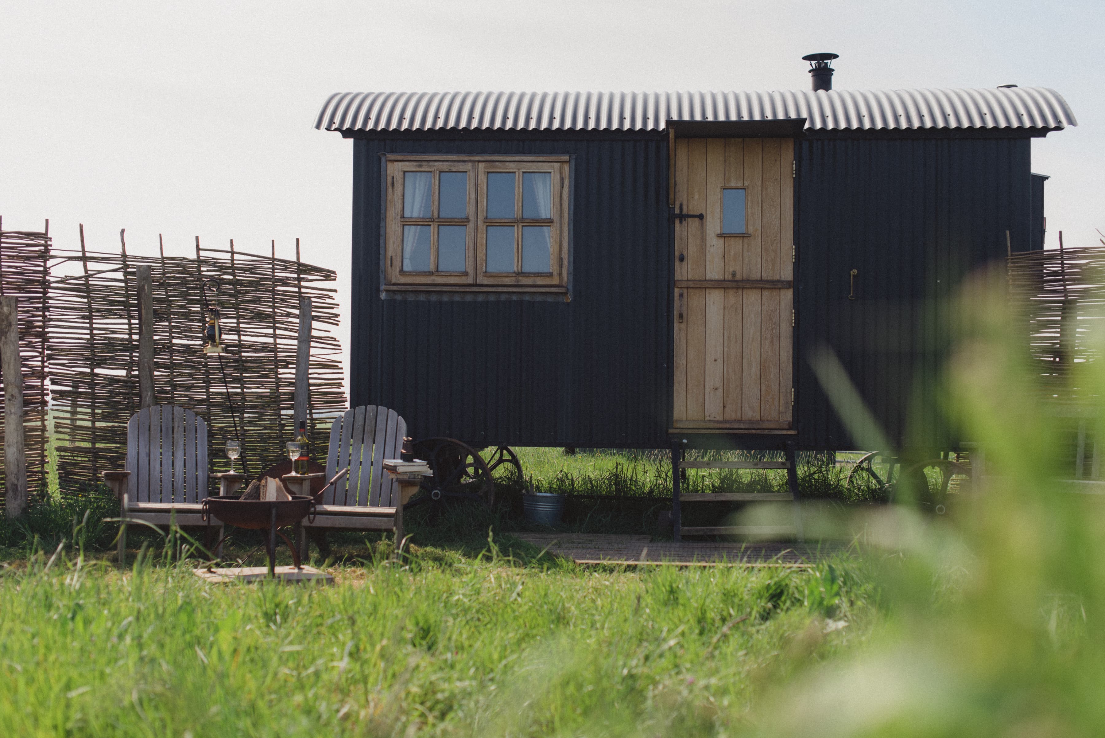 Hut with outside seating