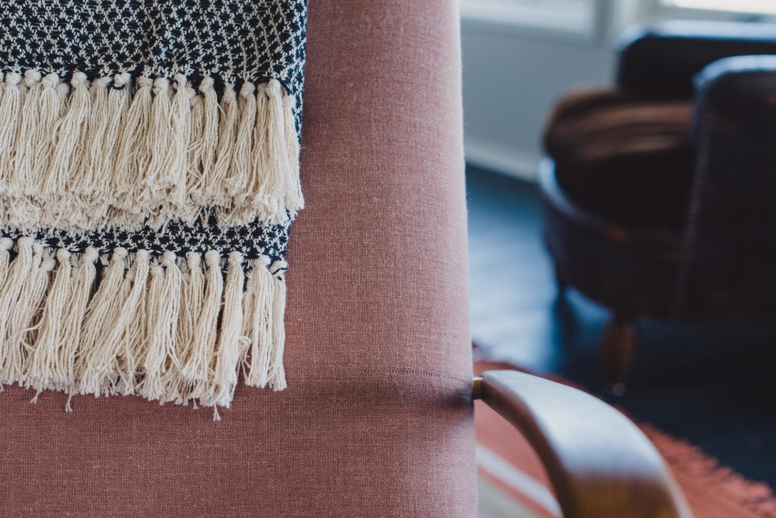 Blanket over chair