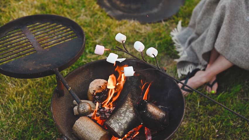 Elmley Bell Tents Firepit Glamping Kent