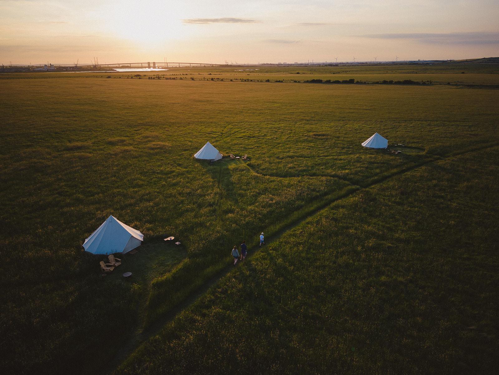 Elmley Bell Tents Meadow Glamping Kent