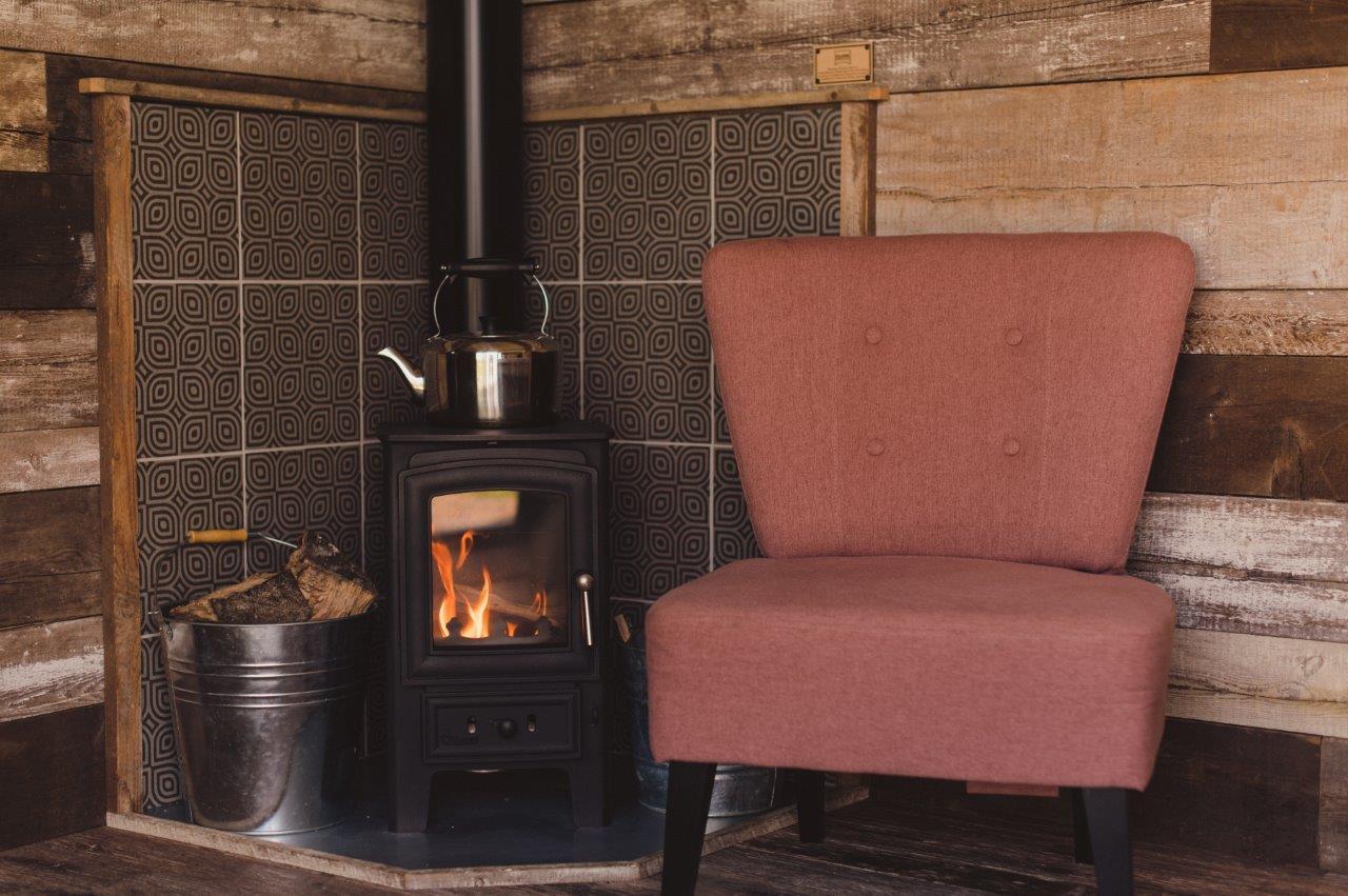woodburning stove Martha's Hut