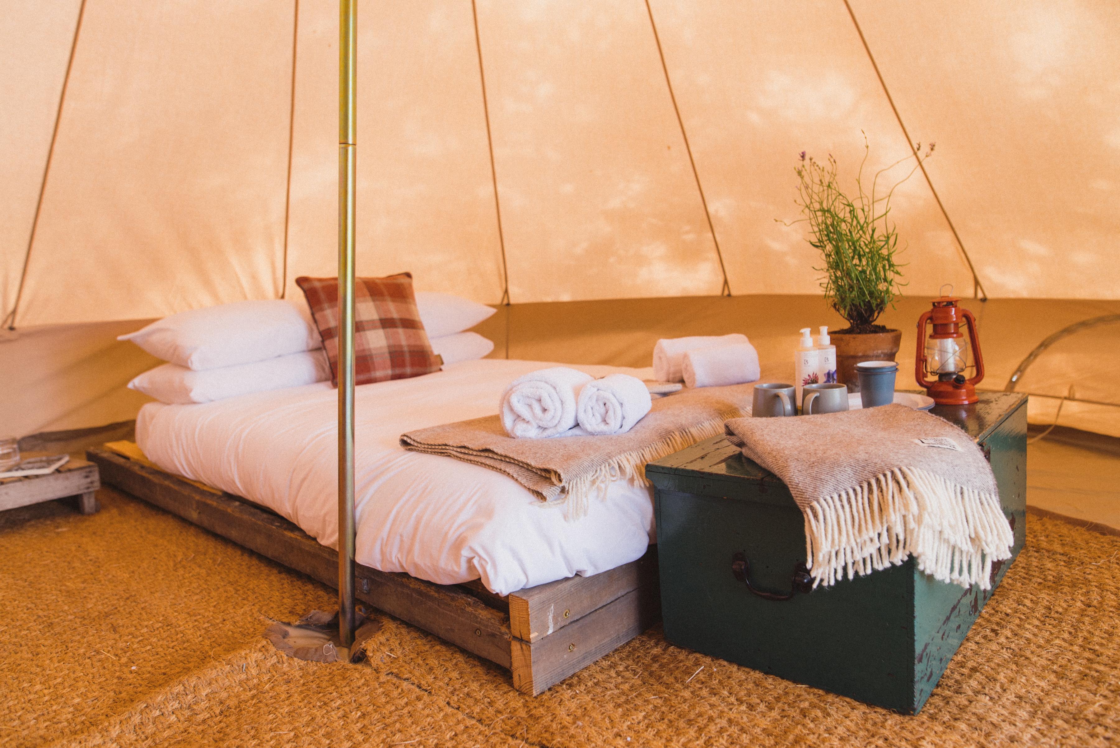 luxury glamping bell tent