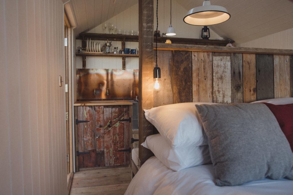 The Saltbox Shepherd Hut bedroom